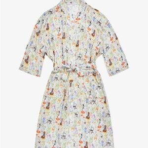 NWT RARE Fable England “Pet Portraits” Cathrine Rowe Women's Robe